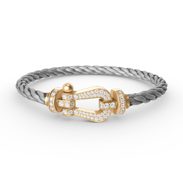 [Love More]FORCE LARGE HORSESHOE FULL DIAMOND BRACELET GOLD