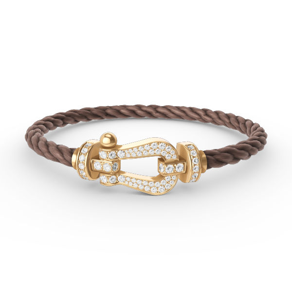 [Love More]FORCE LARGE HORSESHOE FULL DIAMOND BRACELET GOLD