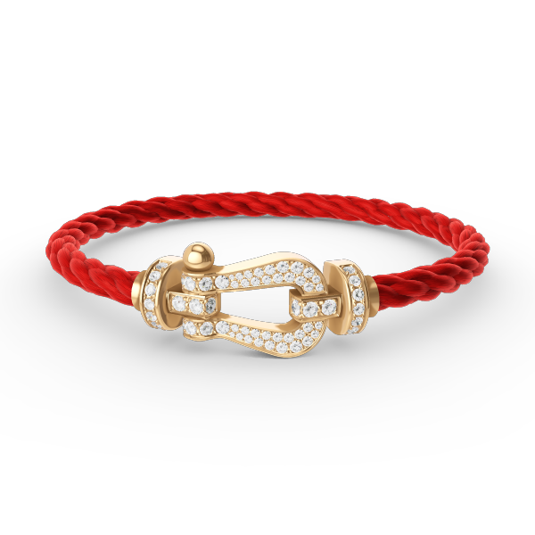 [Love More]FORCE LARGE HORSESHOE FULL DIAMOND BRACELET GOLD