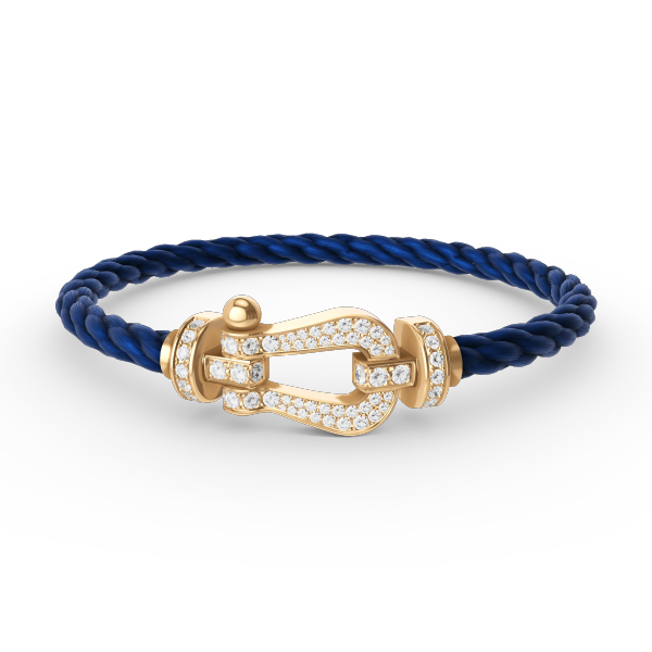 [Love More]FORCE LARGE HORSESHOE FULL DIAMOND BRACELET GOLD