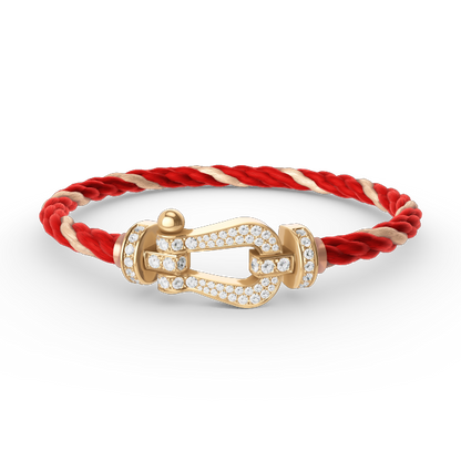 [Love More]FORCE LARGE HORSESHOE FULL DIAMOND BRACELET GOLD