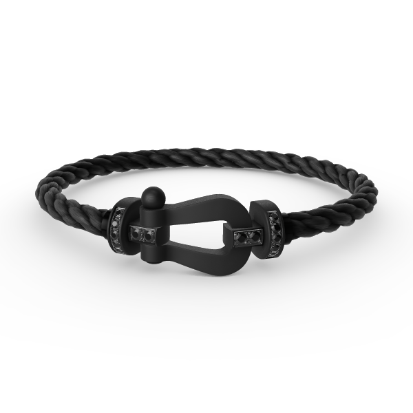 [Love More]FORCE LARGE SERIES HORSESHOE BLACK SAMURAI BRACELET