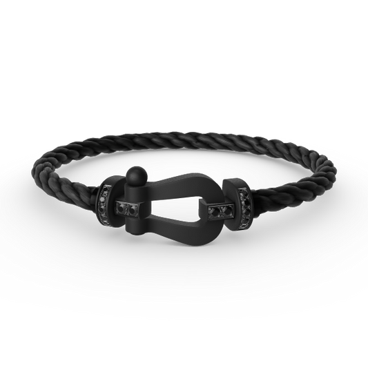 [Love More]FORCE LARGE SERIES HORSESHOE BLACK SAMURAI BRACELET