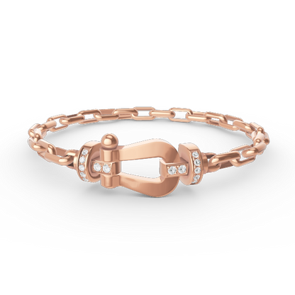 [Love More]FORCE LARGE HORSESHOE CLASP  METAL BRACELET