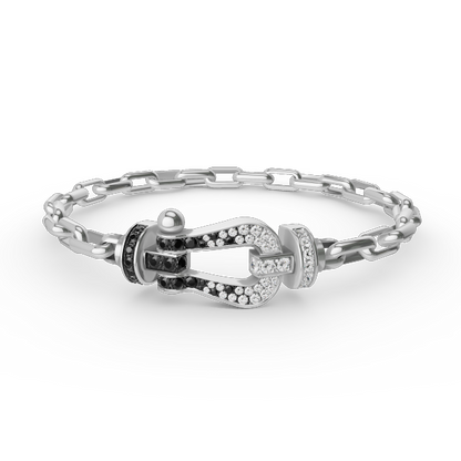 [Love More]FORCE LARGE HORSESHOE CLASP  METAL BRACELET