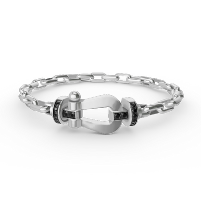 [Love More]FORCE LARGE HORSESHOE CLASP  METAL BRACELET