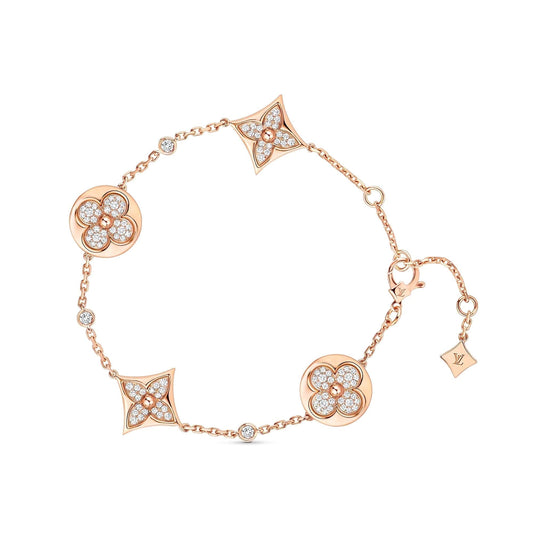 [Love More]STAR AND SUN 4 MOTIFS GOLD DIAMONDS BRACELET