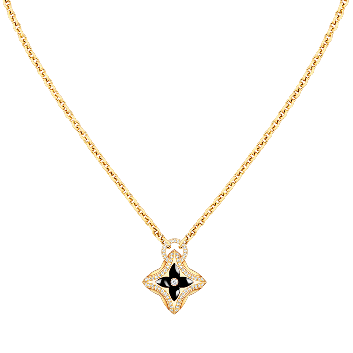 [Love More]STAR PEDANT PINK GOLD DIAMOND NECKLACE