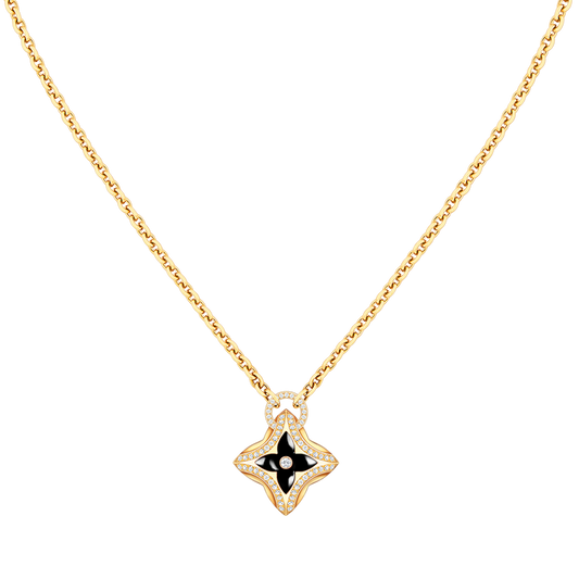 [Love More]STAR PEDANT PINK GOLD DIAMOND NECKLACE