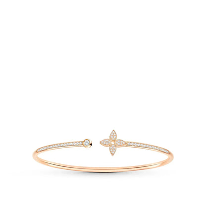 [Love More]IDYLLE PINK GOLD OPEN BRACELET DIAMOND PAVED