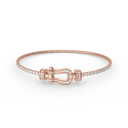 [Love More]FORCE  HORSESHOE  DIAMOND TENNIS BRACELET