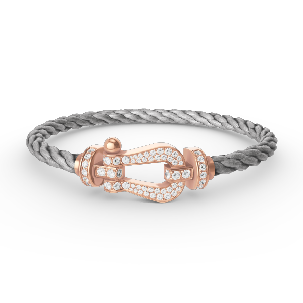 [Love More]FORCE LARGE HORSESHOE FULL DIAMOND BRACELET ROSE GOLD