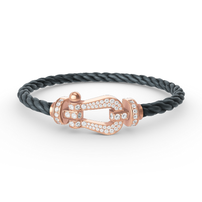 [Love More]FORCE LARGE HORSESHOE FULL DIAMOND BRACELET ROSE GOLD