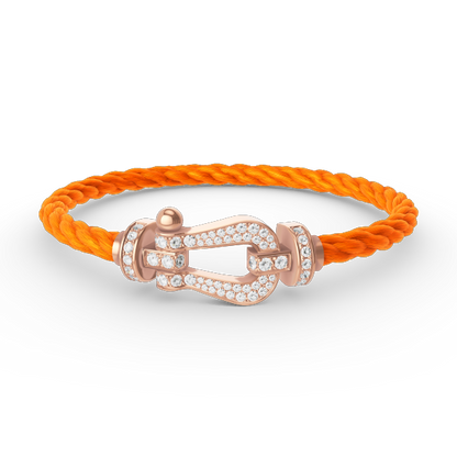 [Love More]FORCE LARGE HORSESHOE FULL DIAMOND BRACELET ROSE GOLD