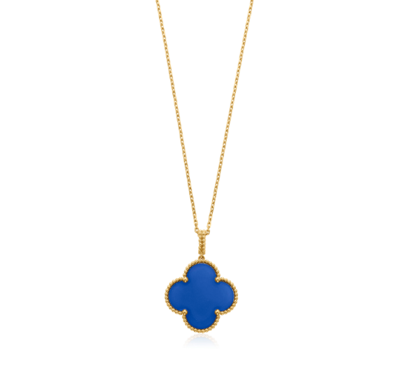 [Love More]CLOVER 25MM NECKLACE TURQUOISE ROSE GOLD