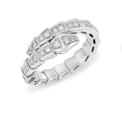 [Love More]SERPENTI RING SILVER DIAMOND PAVED 4MM