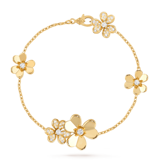 [Love More]FRIVOLE GOLD 5 FLOWERS BRACELET