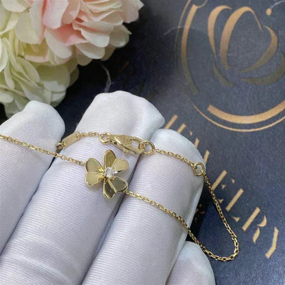 [Love More]FRIVOLE GOLD FLOWER PINK MALACHITE BRACELET