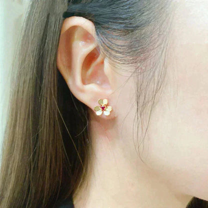 [Love More]FRIVOLE  FLOWER PINK EARRINGS