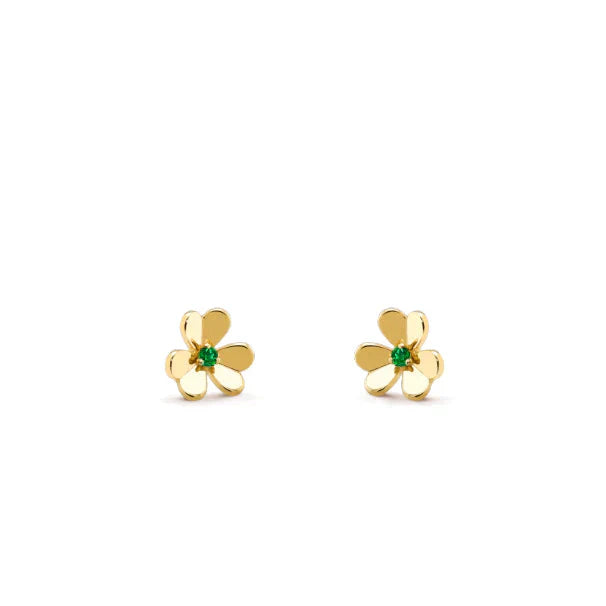 [Love More]FRIVOLE  FLOWER MALACHITE EARRINGS