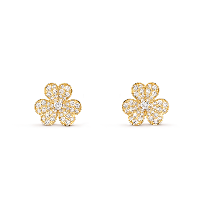 [Love More]FRIVOLE GOLD FLOWER DIAMOND EARRINGS