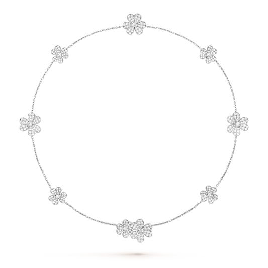 [Love More]FRIVOLE SILVER 9 FLOWERS NECKLACE