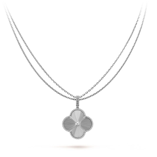 [Love More]CLOVER 25MM SILVER BIG CLOVER NECKLACE