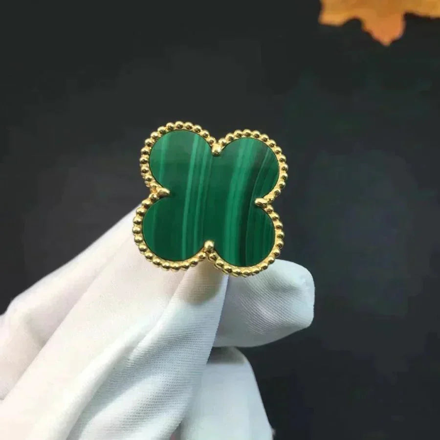 [Love More]CLOVER MALACHITE RING