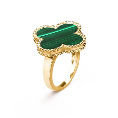 [Love More]CLOVER MALACHITE RING