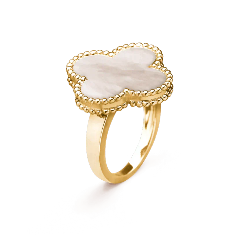 [Love More]CLOVER WHITE MOP RING