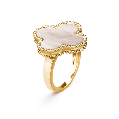 [Love More]CLOVER WHITE MOP RING