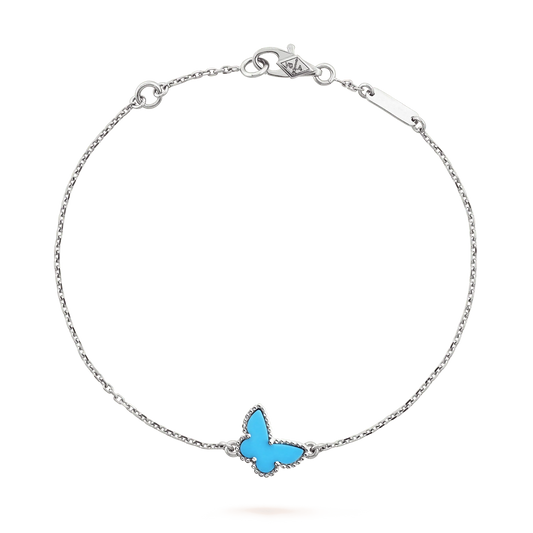 [Love More]BUTTERFLY TURQUOISE BUTTERFLY BRACELET SILVER