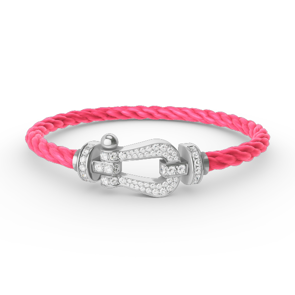 [Love More]FORCE LARGE HORSESHOE FULL DIAMOND BRACELET SILVER