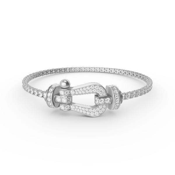 [Love More]FORCE  LARGE HORSESHOE FULL DIAMOND TENNIS BRACELET